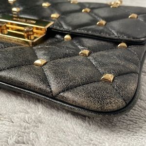 Michael Kors Black and Gold Studded Purse